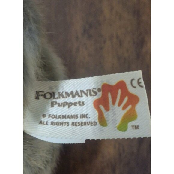 Folkmanis Sitting Dog Hand Puppet Pretend Play Plush Puppy Full Body Brown 15" - Picture 3 of 5